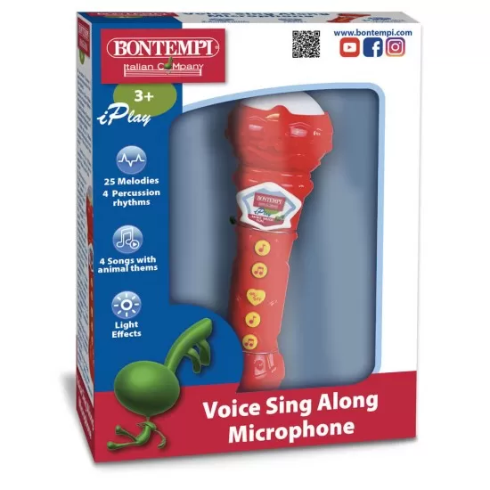 Microfon karaoke Bontempi cu efecte luminoase Microfon karaoke Bontempi cu efecte luminoase