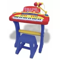 Orga electronica Bontempi albastra cu microfon si scaun