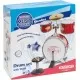 Set tobe de metal 4 piese cu scaunel Bontempi rosu Set tobe de metal 4 piese cu scaunel Bontempi rosu
