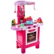 Bucatarie pentru fetite Malplay cu electrocasnice, ceainic, accesorii, lumini si sunete Bucatarie pentru fetite Malplay cu electrocasnice, ceainic, accesorii, lumini si sunete