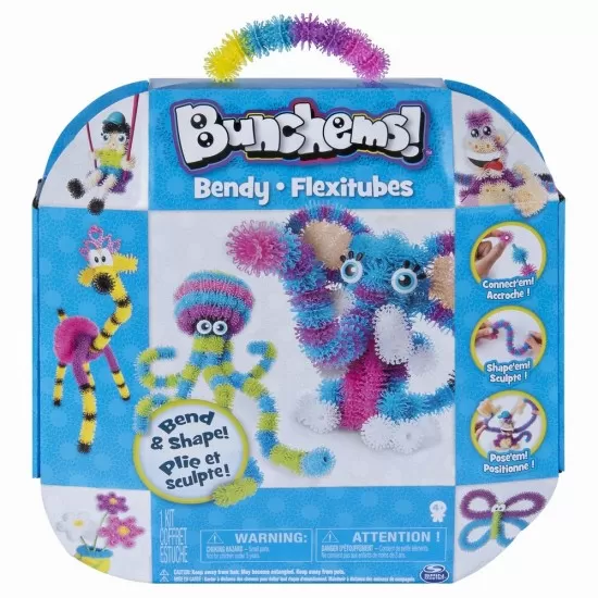Set creativ Bunchems Bendy Sticks pentru modelat - 345 piese Set creativ Bunchems Bendy Sticks pentru modelat - 345 piese
