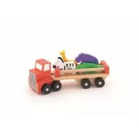 Camion din lemn cu animalute