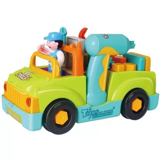 Camionul cu unelte, lumini si sunete al micului mecanic Camionul cu unelte, lumini si sunete al micului mecanic
