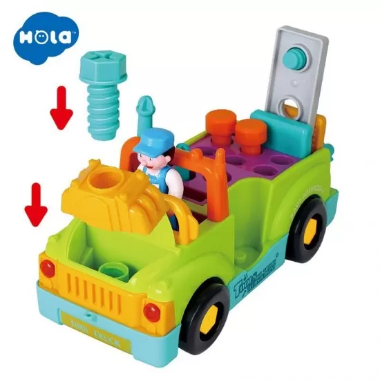 Camionul cu unelte, lumini si sunete al micului mecanic Camionul cu unelte, lumini si sunete al micului mecanic