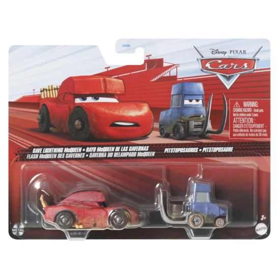 Set 2 masinute metalice Cars 3 - Cave Fulger Mcqueen si Pitstoposaurus Set 2 masinute metalice Cars 3 - Cave Fulger Mcqueen si Pitstoposaurus