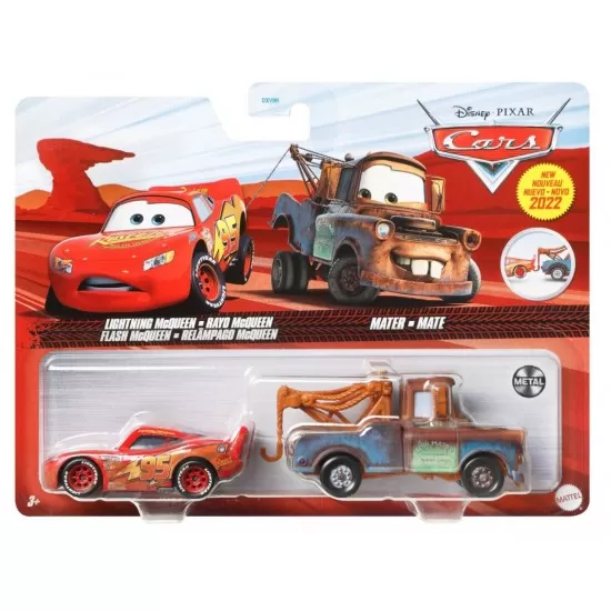 Set 2 masinute metalice Fulger McQueen si Mater Cars 3