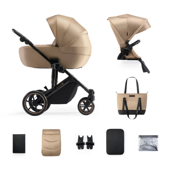 Carucior 2 in 1 Kinderkraft Prime 2 Sandrose Beige Carucior 2 in 1 Kinderkraft Prime 2 Sandrose Beige