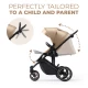 Carucior 2 in 1 Kinderkraft Prime 2 Sandrose Beige Carucior 2 in 1 Kinderkraft Prime 2 Sandrose Beige