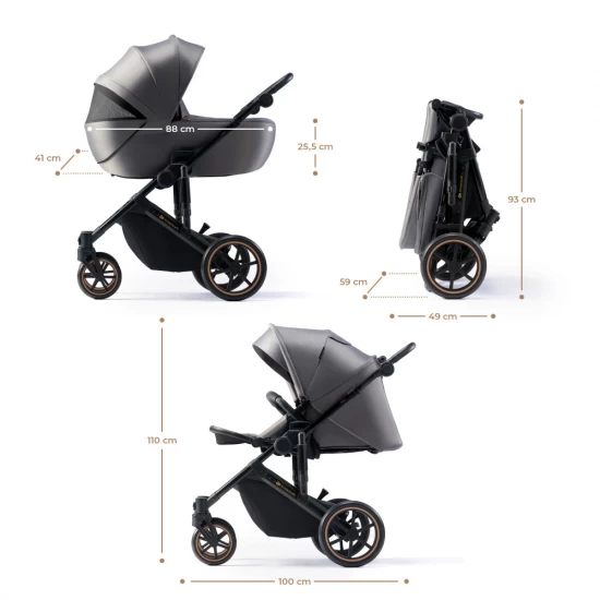Carucior 2 in 1 Kinderkraft Prime 2 Shadow Grey Carucior 2 in 1 Kinderkraft Prime 2 Shadow Grey