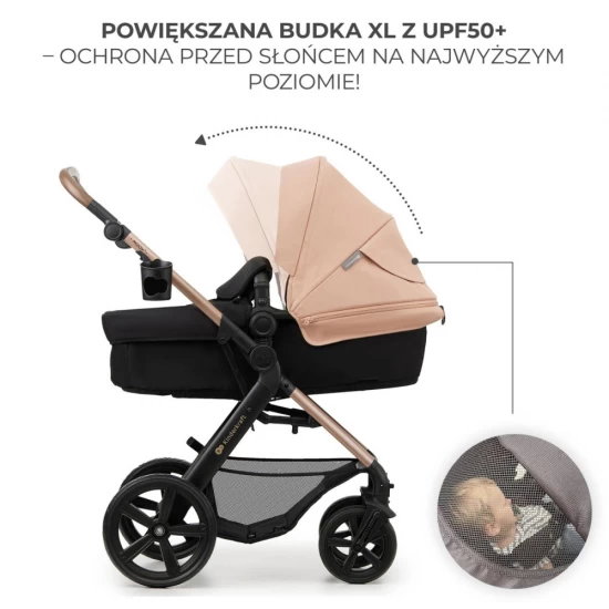 Carucior copii 3 in 1 Kinderkraft Moov 2 Sand Beige Carucior copii 3 in 1 Kinderkraft Moov 2 Sand Beige