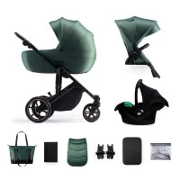Carucior copii 3 in 1 Kinderkraft Prime 2 Mink Pro Green