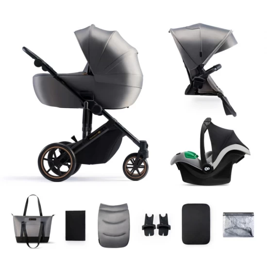 Carucior copii 3 in 1 Kinderkraft Prime 2 Mink Pro Grey Carucior copii 3 in 1 Kinderkraft Prime 2 Mink Pro Grey