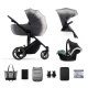 Carucior copii 3 in 1 Kinderkraft Prime 2 Mink Pro Grey Carucior copii 3 in 1 Kinderkraft Prime 2 Mink Pro Grey