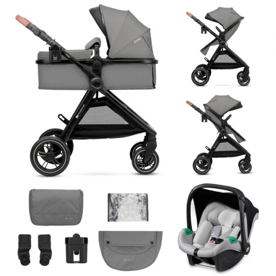 Carucior Kinderkraft Esme 3 in 1 Moonlight Grey Carucior Kinderkraft Esme 3 in 1 Moonlight Grey