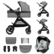 Carucior Kinderkraft Esme 3 in 1 Moonlight Grey Carucior Kinderkraft Esme 3 in 1 Moonlight Grey