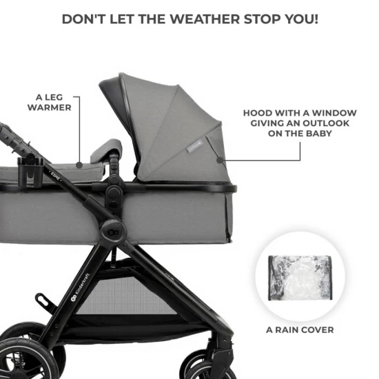 Carucior Kinderkraft Esme 3 in 1 Moonlight Grey Carucior Kinderkraft Esme 3 in 1 Moonlight Grey