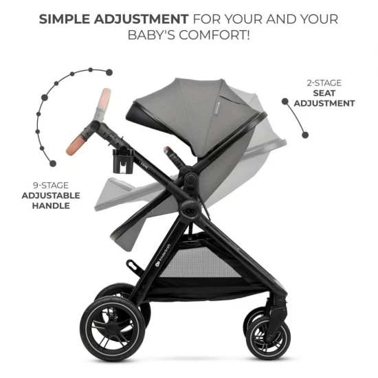 Carucior Kinderkraft Esme 3 in 1 Moonlight Grey Carucior Kinderkraft Esme 3 in 1 Moonlight Grey