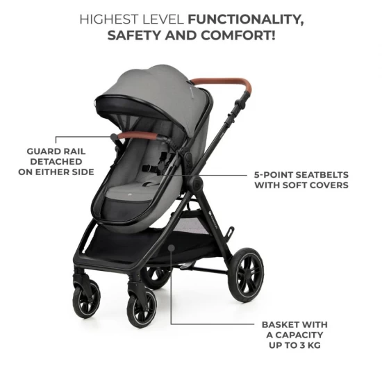 Carucior Kinderkraft Esme 3 in 1 Moonlight Grey Carucior Kinderkraft Esme 3 in 1 Moonlight Grey