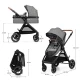 Carucior Kinderkraft Esme 3 in 1 Moonlight Grey Carucior Kinderkraft Esme 3 in 1 Moonlight Grey