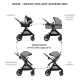 Carucior Kinderkraft Esme 3 in 1 Moonlight Grey Carucior Kinderkraft Esme 3 in 1 Moonlight Grey