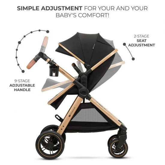 Carucior Kinderkraft Esme 3 in 1 Pure Black Carucior Kinderkraft Esme 3 in 1 Pure Black