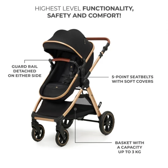 Carucior Kinderkraft Esme 3 in 1 Pure Black Carucior Kinderkraft Esme 3 in 1 Pure Black