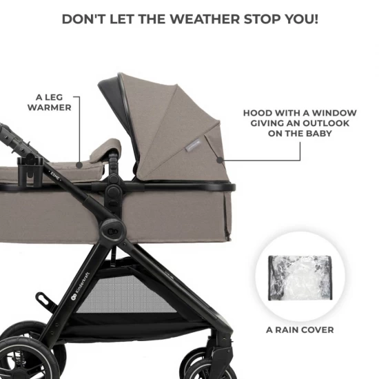 Carucior Kinderkraft Esme 3 in 1 Sand Beige Carucior Kinderkraft Esme 3 in 1 Sand Beige