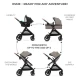 Carucior Kinderkraft Esme 3 in 1 Sand Beige Carucior Kinderkraft Esme 3 in 1 Sand Beige