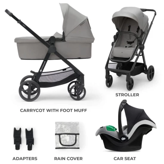 Carucior copii 3 in 1 Kinderkraft Newly Lght Grey Carucior copii 3 in 1 Kinderkraft Newly Lght Grey