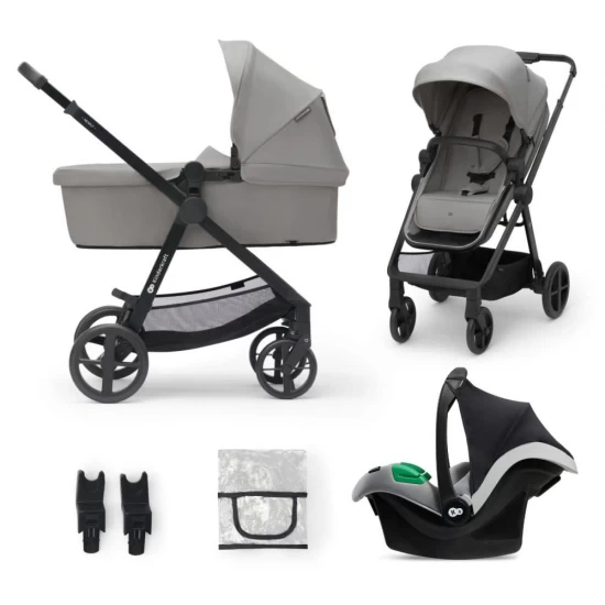 Carucior copii 3 in 1 Kinderkraft Newly Lght Grey Carucior copii 3 in 1 Kinderkraft Newly Lght Grey
