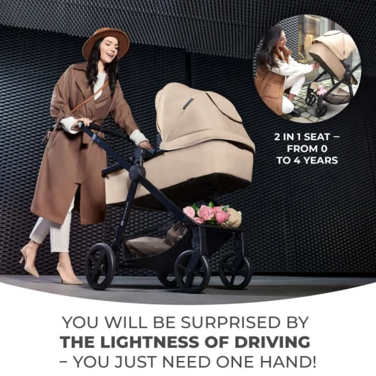 Carucior copii 3 in 1 Kinderkraft Newly Lght Grey Carucior copii 3 in 1 Kinderkraft Newly Lght Grey
