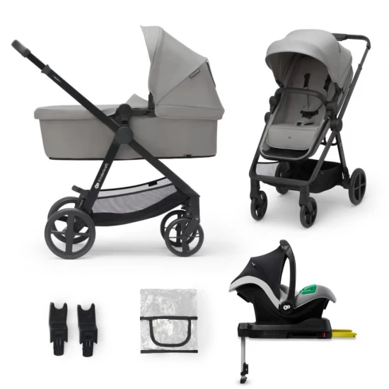 Carucior copii 4 in 1 Kinderkraft Newly Moonlight Grey Carucior copii 4 in 1 Kinderkraft Newly Moonlight Grey