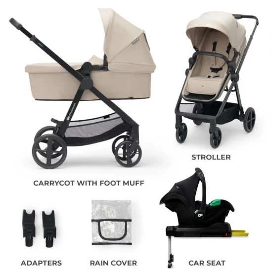 Carucior copii 4 in 1 Kinderkraft Sand Beige Carucior copii 4 in 1 Kinderkraft Sand Beige