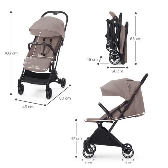 Carucior sport Kinderkraft Indy 2 Calm Beige Carucior sport Kinderkraft Indy 2 Calm Beige