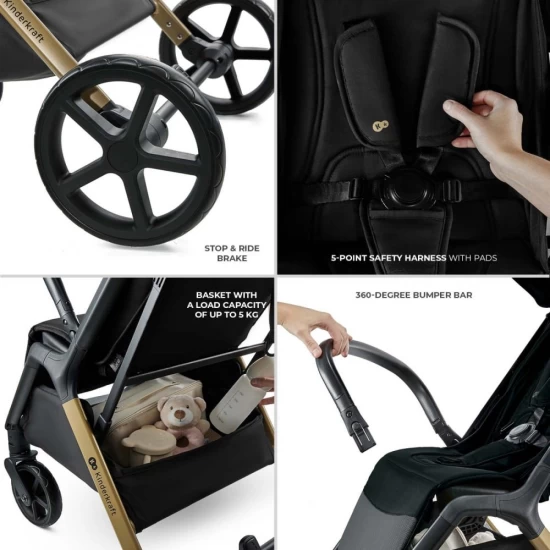 Carucior sport Kinderkraft Loom 0-22 kg Ink Black
