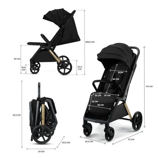 Carucior sport Kinderkraft Loom 0-22 kg Ink Black