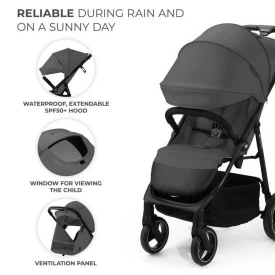 Carucior sport Kinderkraft Trig 3 Granite Grey Carucior sport Kinderkraft Trig 3 Granite Grey