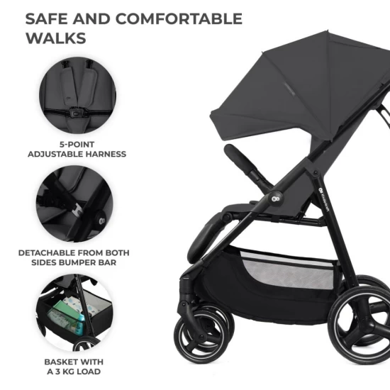 Carucior sport Kinderkraft Trig 3 Granite Grey Carucior sport Kinderkraft Trig 3 Granite Grey