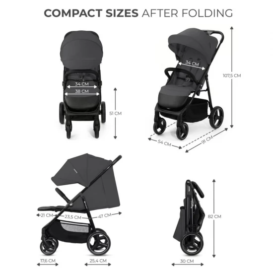 Carucior sport Kinderkraft Trig 3 Granite Grey Carucior sport Kinderkraft Trig 3 Granite Grey