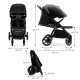 Carucior sport ultra compact Kinderkraft Mitzy 0-22 kg Black Ink