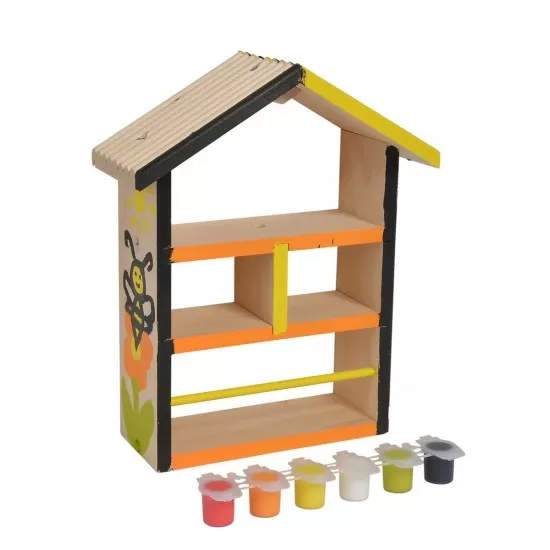 Set creativ de pictat - Casuta albinelor din lemn Set creativ de pictat - Casuta albinelor din lemn