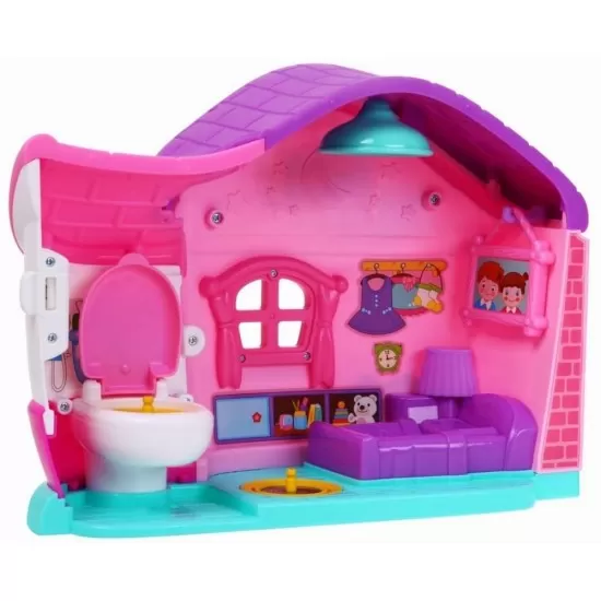 Casuta cu papusa si accesorii cu lumini si sunete Casuta cu papusa si accesorii cu lumini si sunete