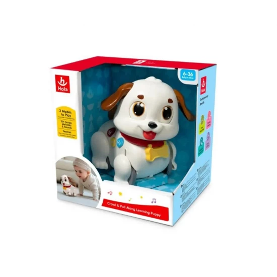 Catelus interactiv cu sunete si lumini Hola Toys