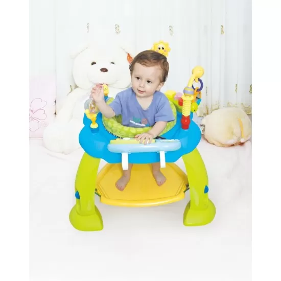 Centru de activitati pentru bebelusi Hola Toys albastru Centru de activitati pentru bebelusi Hola Toys albastru