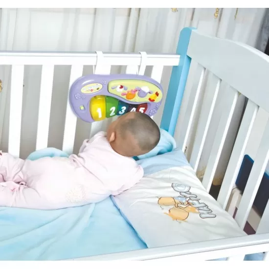 Centru de activitati pentru bebelusi Hola Toys albastru Centru de activitati pentru bebelusi Hola Toys albastru