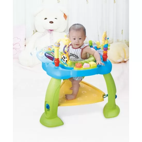 Centru de activitati pentru bebelusi Hola Toys albastru Centru de activitati pentru bebelusi Hola Toys albastru