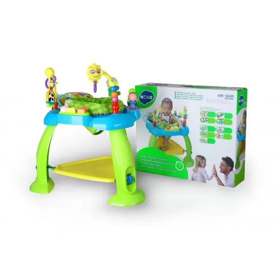 Centru de activitati pentru bebelusi Hola Toys albastru Centru de activitati pentru bebelusi Hola Toys albastru