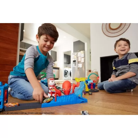 Set Cursa cu obstacol Hot Wheels City - Caracatita buclucasa Set Cursa cu obstacol Hot Wheels City - Caracatita buclucasa
