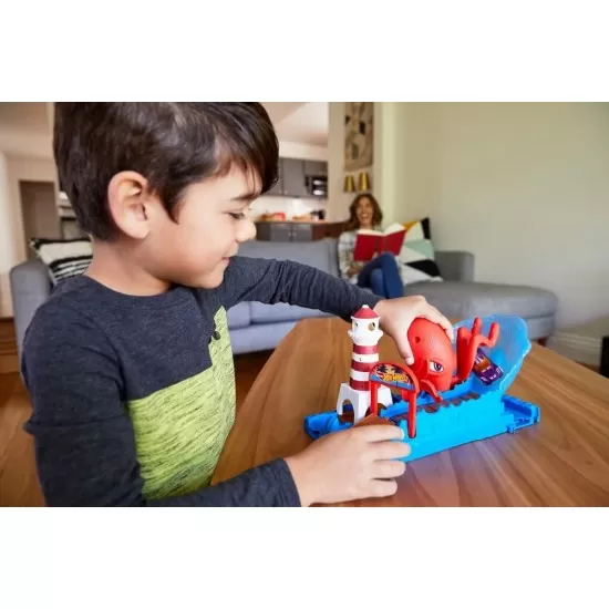 Set Cursa cu obstacol Hot Wheels City - Caracatita buclucasa Set Cursa cu obstacol Hot Wheels City - Caracatita buclucasa