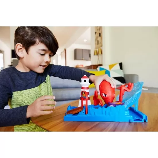 Set Cursa cu obstacol Hot Wheels City - Caracatita buclucasa Set Cursa cu obstacol Hot Wheels City - Caracatita buclucasa